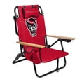 thumbnail image 1 of Logo Brands NC State Wolfpack Reclining Beach Chair, 1 of 6