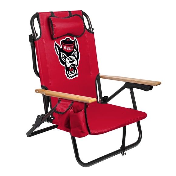 Logo Brands NC State Wolfpack Reclining Beach Chair