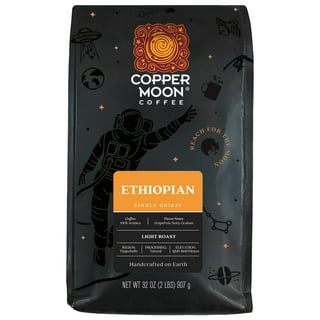 Copper Moon Coffee Light Roast Whole Bean Coffee, Ethiopian Blend, 32 oz.