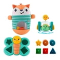 thumbnail image 3 of Fisher-Price Sort Wobble & Roll Baby & Toddler Activity Toy Gift Set, 3 pc., 3 of 6