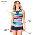 thumbnail image 2 of Free Country Women's Tankini & Skort Swim Set, 2 of 22