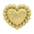 thumbnail image 3 of Beaded Heart Stud Earrings in 14K Gold, 3 of 6