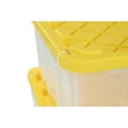 thumbnail image 4 of Member's Mark 38 Gallon Heavy-Duty Clear and Yellow Storage Tote,  22.0" D x  38.2" W x 15.5" H, 1 pack, 4 of 6