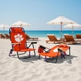 thumbnail image 2 of Logo Brands Clemson Tigers Reclining Beach Chair, 2 of 6