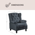 thumbnail image 4 of Sydney Fabric Pushback Recliner, Assorted Colors, 4 of 8