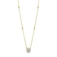thumbnail image 1 of 1.16 CT. TW Round Cut Halo Diamond Station Necklace in 18K Gold, 1 of 6