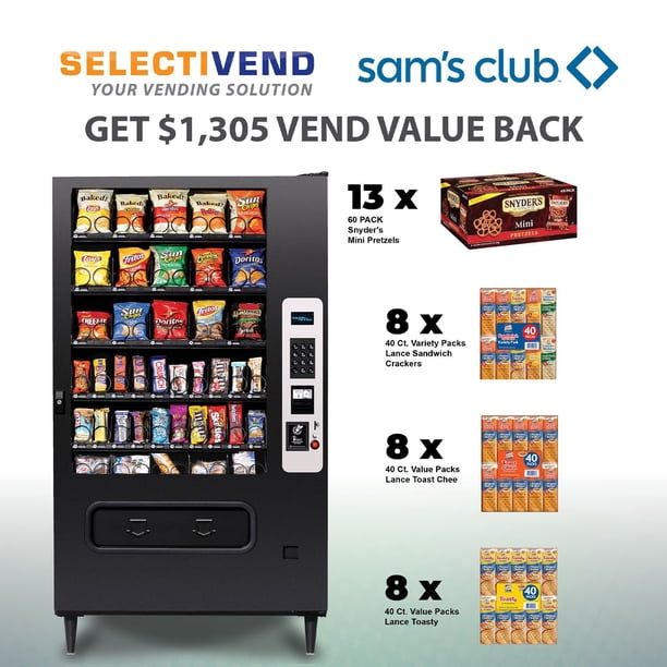 Selectivend WS5000 40 Selection Snack Vending Machine with Card
