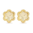 thumbnail image 1 of Diamond Cut Halo Flower Stud Earring in 14K Gold, 1 of 5