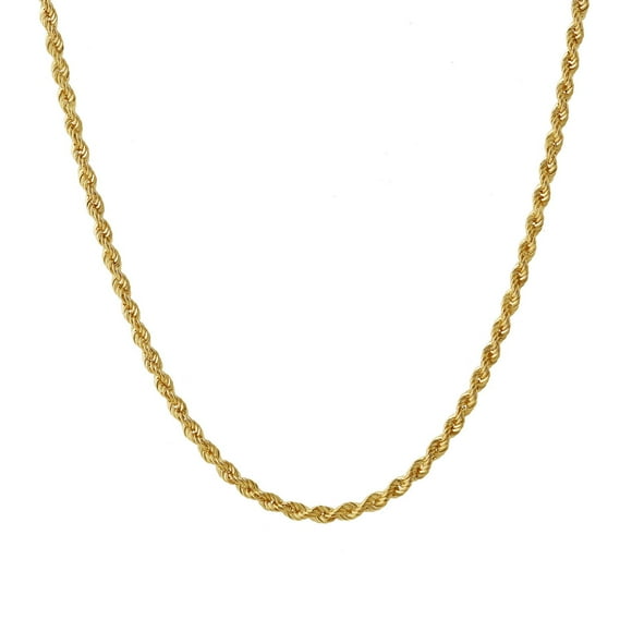 Solid Rope Chain Necklace in14K Gold