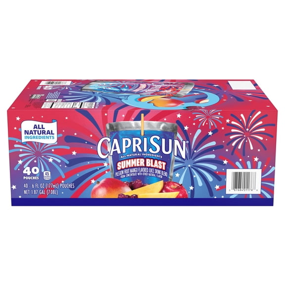 Capri Sun Summer Blast Passionfruit Mango Juice Drink Blend, 6 fl. oz., 40 pk.