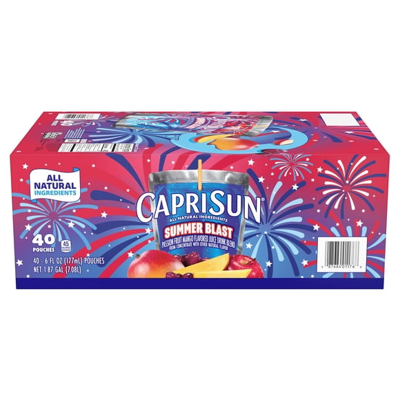 Capri Sun Summer Blast Passionfruit Mango Juice Drink Blend, 6 fl. oz., 40 pk.