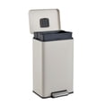 thumbnail image 2 of Simpli-Magic Fluted Edge 13 Gallon (50L) Rectangular Step Trash Can, Hands-Free Soft-Close Lid, Premium Fingerprint-Resistant Finish for Kitchen and Recycling, Off-white, 2 of 4