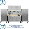 thumbnail image 3 of Seville Classics UltraHD 6-Piece Steel Garage Cabinet Storage Set With Rolling Workbench, 12' Wide, 3 of 22