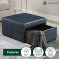 thumbnail image 2 of Studio Living Hailey Storage Ottoman in Brown Faux Leather, 2 of 8