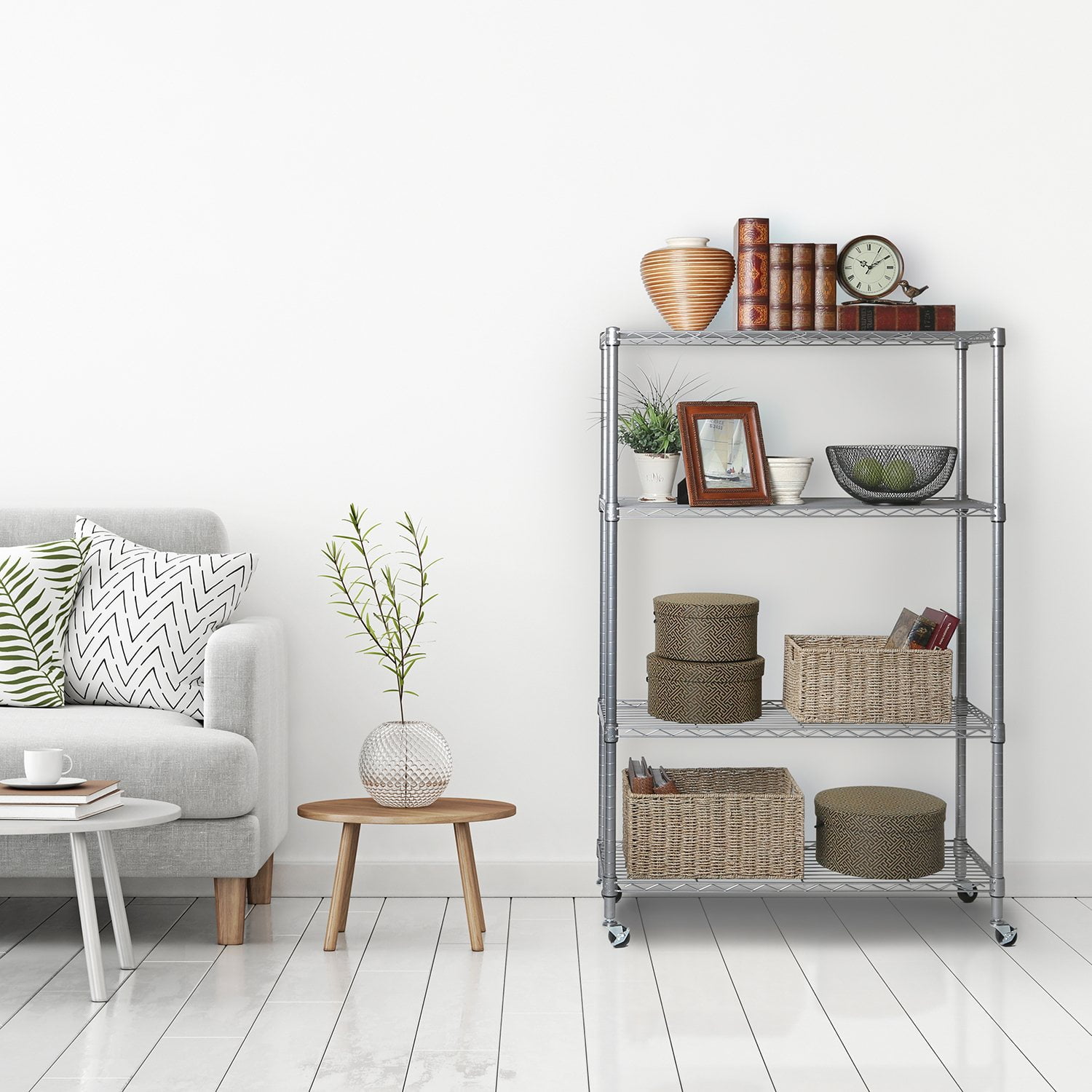 Seville Classics 4-Tier Steel Wire Shelving, 36