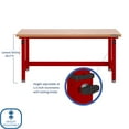thumbnail image 5 of Seville Classics UltraHD Height Adjustable Workbench, 60" W x 24" D x 28.5"-42" H, 5 of 10