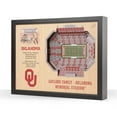 thumbnail image 1 of YouTheFan Oklahoma Sooners 25-Layer Football Stadium View 3D Wall Art, 1 of 5