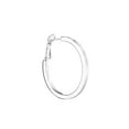 thumbnail image 3 of Square Tube Hoop Earrings in Sterling Silver, 3 of 7