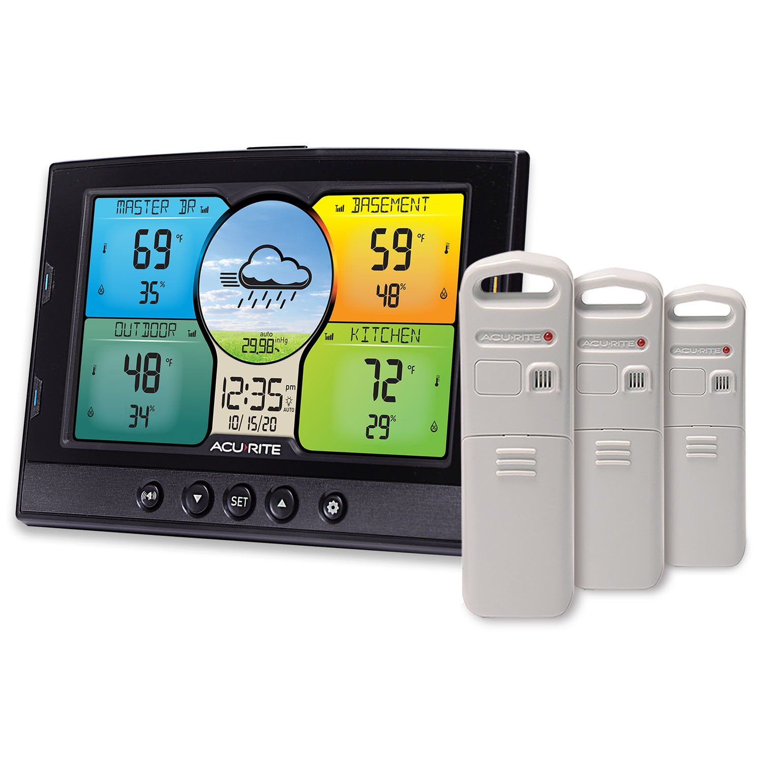 AcuRite Indoor & Outdoor Multi-Sensor Weather Station with 3 ...