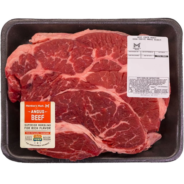 Member’s Mark USDA Choice Angus Beef Boneless Chuck Roast, priced per pound
