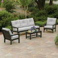 thumbnail image 1 of POLYWOOD Gulf Shores Sofa Seating Set with Sunbrella Fabric, 4pc, 1 of 10