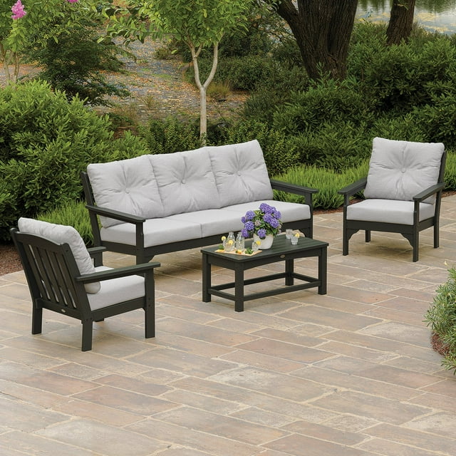 POLYWOOD Gulf Shores Sofa Seating Set with Sunbrella Fabric, 4pc