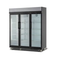 thumbnail image 1 of Hamilton Beach 71" 49.4 Cu. Ft. Commercial Fridge with Glass Triple Door Display, Black, 1 of 9