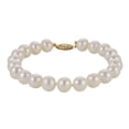 thumbnail image 1 of White Cultured Freshwater Pearl Strand Bracelet in 14K Gold, 1 of 4