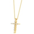 thumbnail image 5 of 0.23 CT.T.W. Diamond Cross Pendant Necklace in 14K Gold, 5 of 5