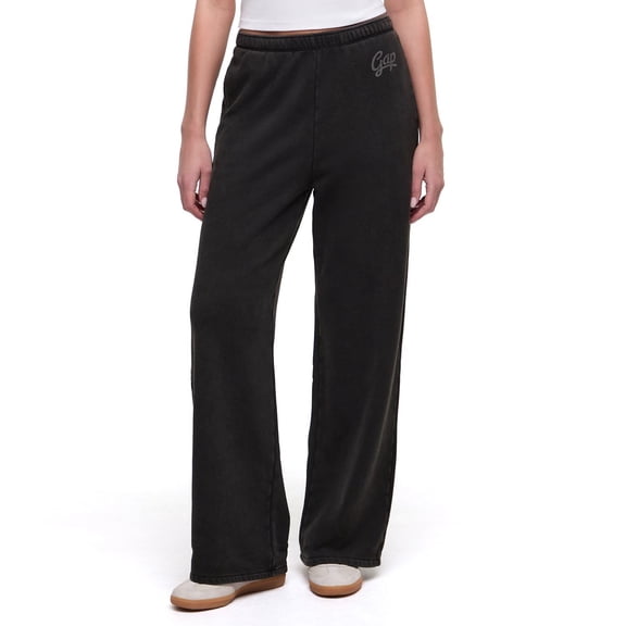 Gap Women's Vintage Washed Fleece Wide Leg Pant
