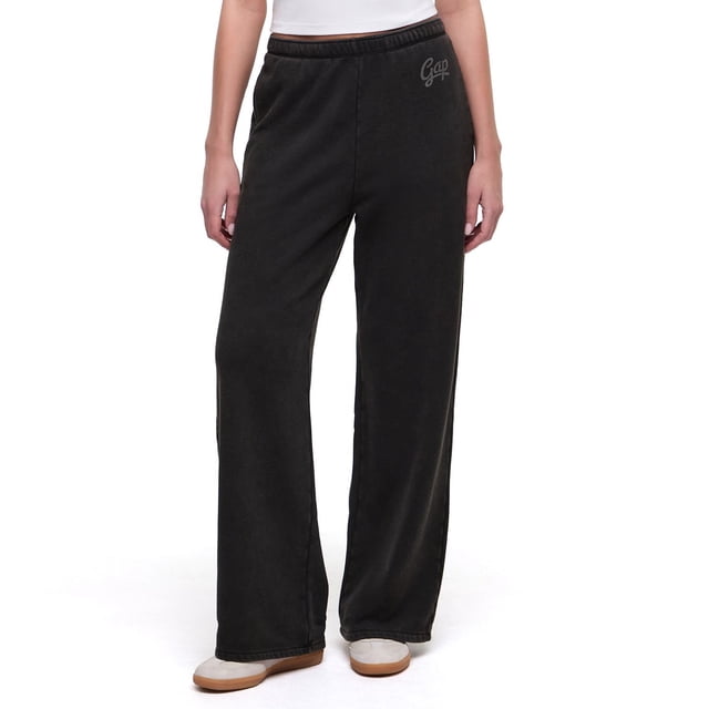 Gap Women's Vintage Washed Fleece Wide Leg Pant