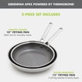 thumbnail image 4 of GreenPan Apex 2-Piece Hybrid Stainless Steel Fry Pan Set, 10" & 12", 4 of 10
