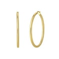 thumbnail image 3 of High Polish Hoop Earrings in 14K Gold, 3 of 7