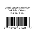 thumbnail image 1 of Grizzly Long Cut Premium Dark Select Tobacco 1.2 oz., 5 pk., 1 of 1