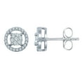 thumbnail image 1 of 0.23 CT. T.W. Diamond Halo Earrings in 14K Gold, 1 of 1