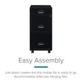 thumbnail image 12 of Hirsh 18" Deep 3 Drawer Mobile Letter Width Vertical File Cabinet, 12 of 18