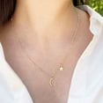 thumbnail image 3 of 14K Gold Moon and Star Choker with Beads, 16", 3 of 4
