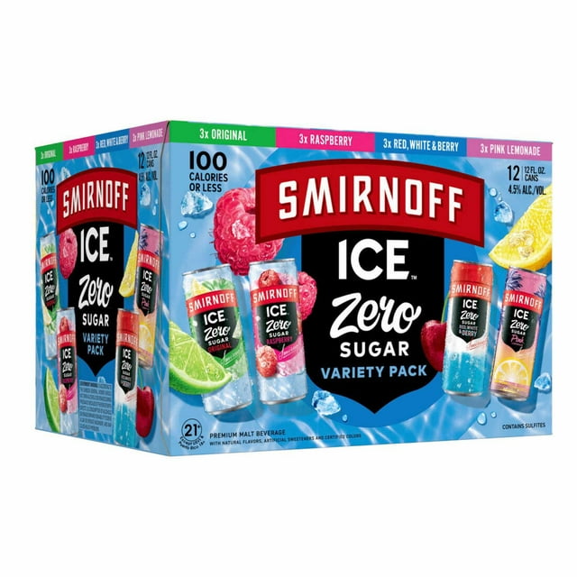 Smirnoff Ice Zero Sugar Ready To Drink Variety Pack, 12 fl. oz. can, 12 pk.