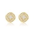 thumbnail image 2 of Diamond Cut Knot Stud Earrings in 14K Gold, 2 of 8