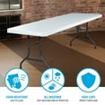 thumbnail image 10 of Lifetime Combo - 4 8' Commercial Grade Non-Nesting Folding Tables and 32 Folding Chairs, White Granite, 10 of 16