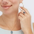 thumbnail image 5 of Crystal Cut Round Hoop Earrings in 14K Gold, 5 of 6