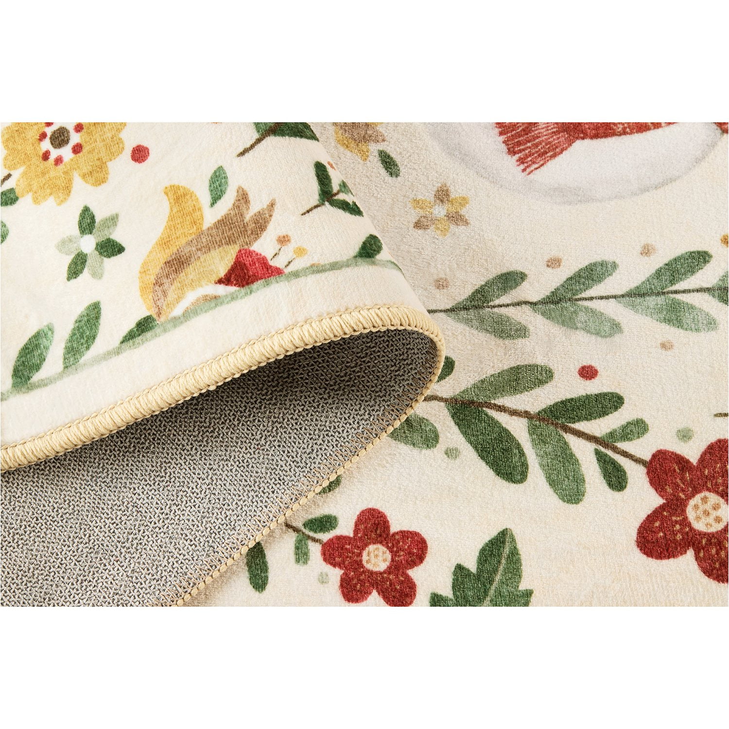 Frosty Bells Yale Haven Washable Recycled Holiday Area Rug