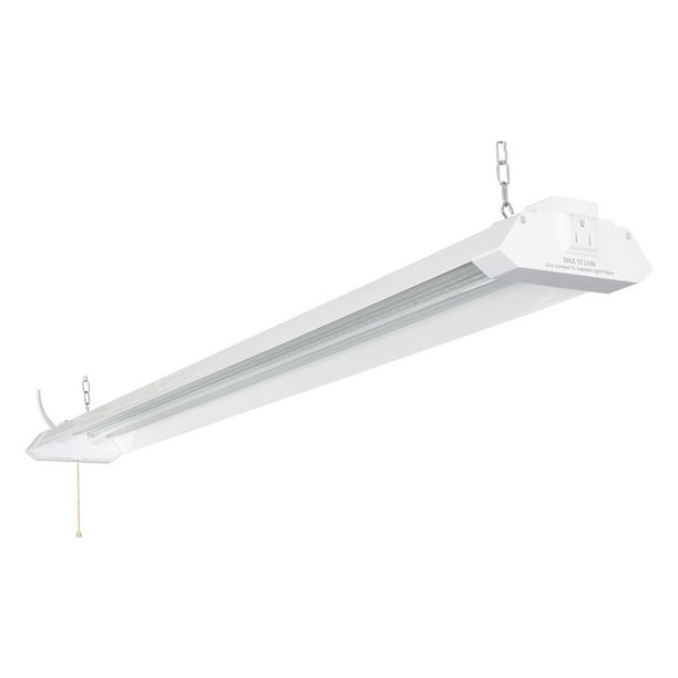 COWELL LED電球 CWLDT524W50K330E26 24W 5000 Honeywell 5000 Lumen 4' LED Metal Shop Light White Finish