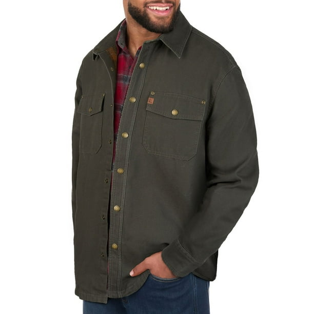 Coleman Men's Fleece Lined Canvas Shirt Jacket