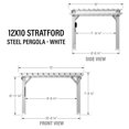 thumbnail image 4 of Range Steel Pergola with Trellis Roof & PowerPort, 4 of 5