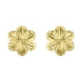 thumbnail image 1 of Diamond Cut Flower Stud Earrings in 14K Gold, 1 of 5
