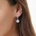 thumbnail image 4 of 1.00 CT. T.W. Diamond Halo Dangle Earrings in 14K Gold, 4 of 4