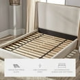thumbnail image 3 of Westport  Beige Fabric Upholstery  and Wood Queen Size Bed Frame, 3 of 11
