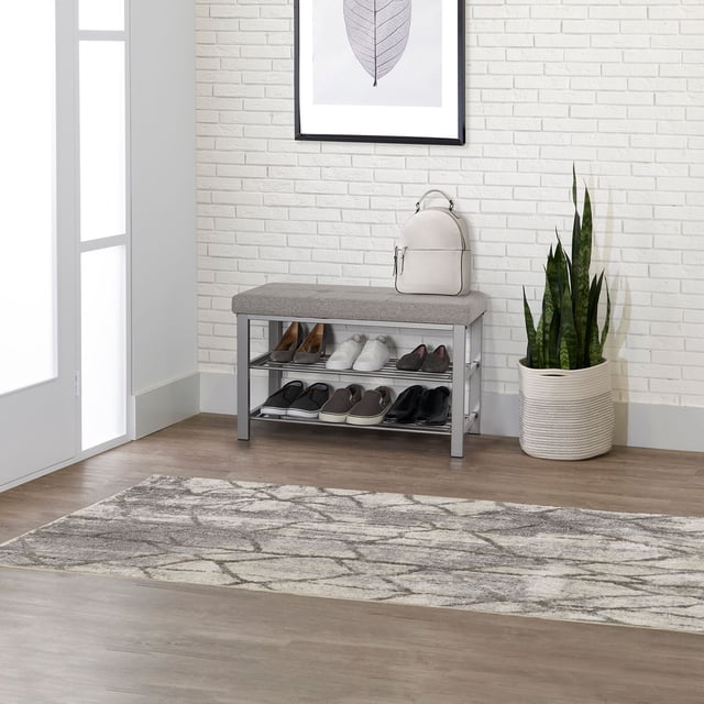 neatfreak Fabric Upholstered Shoe Storage Bench