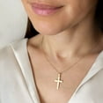 thumbnail image 10 of Reversible Cross Necklace 16"-18" in 14K Yellow Gold, 10 of 10